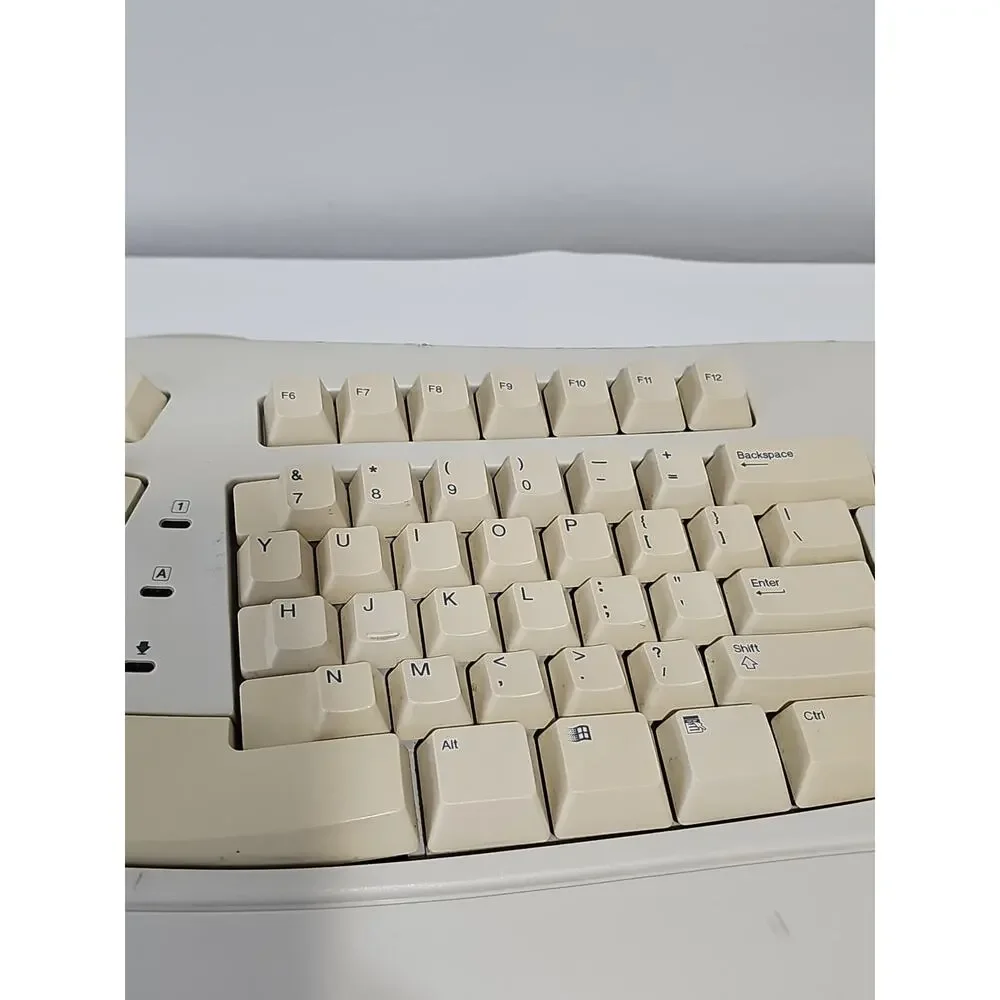 Vintage Microsoft Ergonomic Natural Keyboard 58221 Made in USA Windows